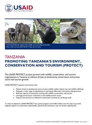 USAID Promoting Tanzania's Environment, Conservation, and Tourism Project (PROTECT)
